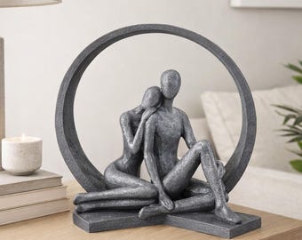 Escultura abstracta de pareja / Decoración romántica moderna para el hogar (archivo STL)