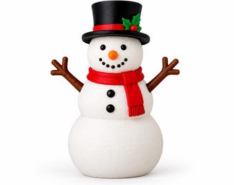 Boneco de Neve STL | Arquivo para Impressão 3D de Boneco de Neve de Natal