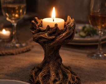 Tree Root Candle Holder STL File – Organic Candle Stand