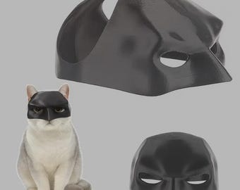 Máscara de gato (archivo STL) / Accesorio de disfraz para mascotas para impresión 3D / Descarga digital