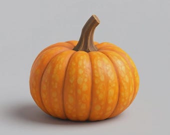 3D Pumpkin STL File for Printing – Realistic Halloween Fall Decor – Digital Download