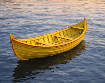 Modelo de barco de remos de madera STL: modelo clásico de barco de clinker