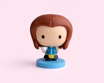 Chibi Girl Coffee Lover Figurine STL, Kawaii 3D Print Model (Digital Download)