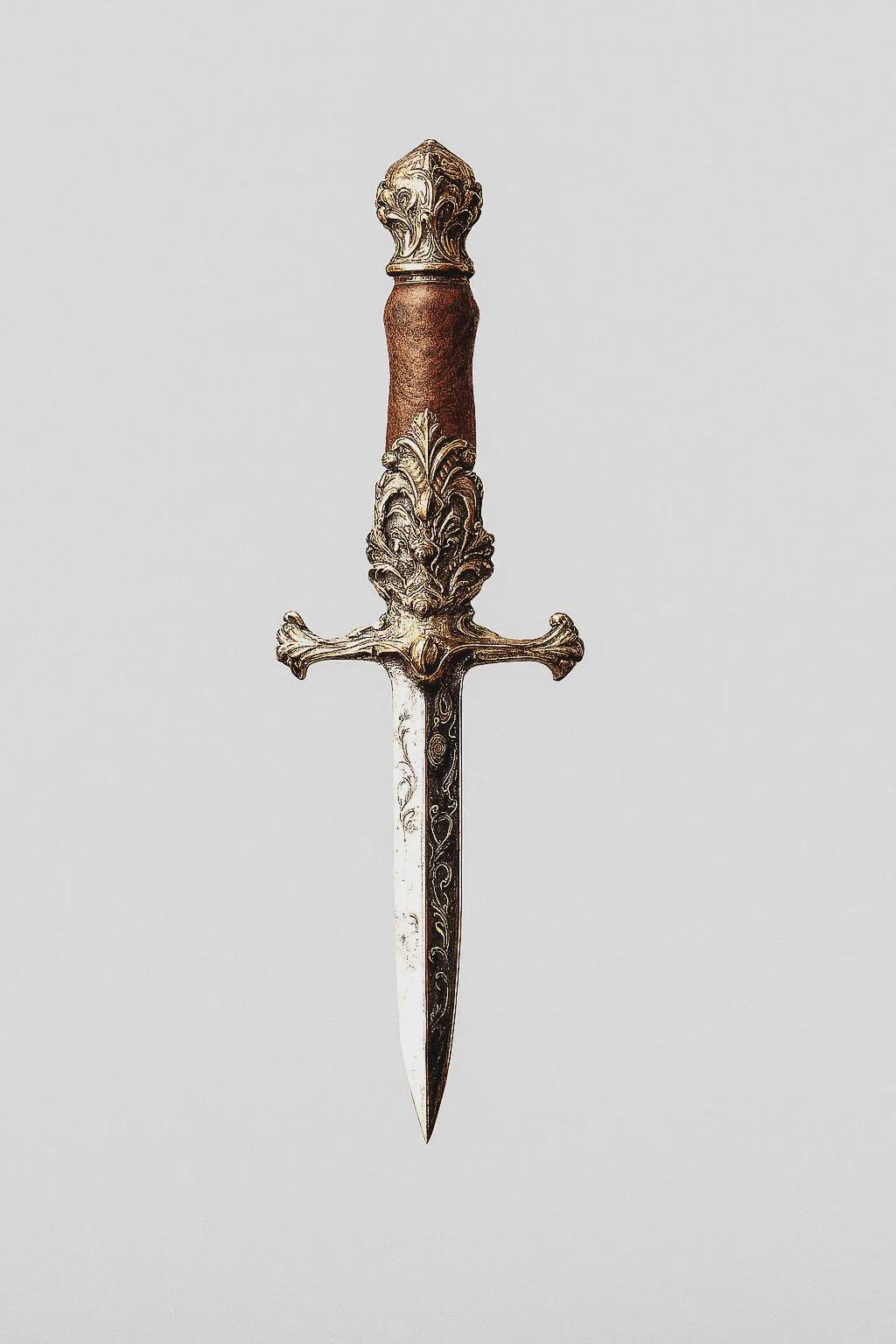 Ornate Fantasy Dagger 3D Model – Medieval STL File (digital Download ...