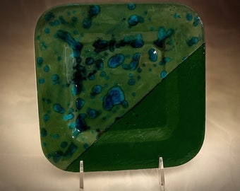 Green Iridescent Serving Tray