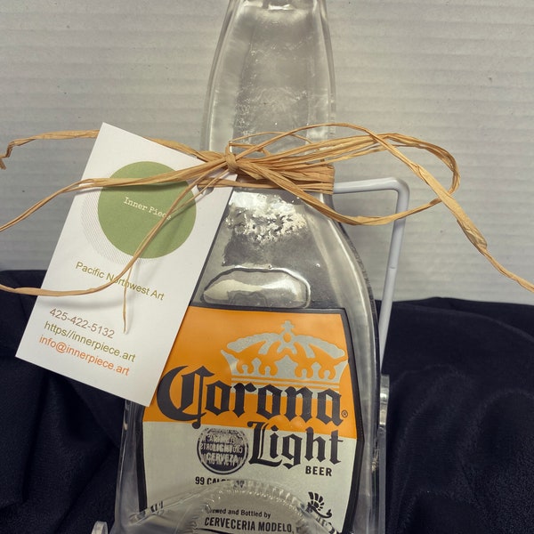 Clear Glass Corona Light Beer Bottle Spoon Rest Spoonrest