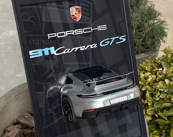 Custom 3D Car Portrait Art | Personalized Automotive Enthusiast Gift