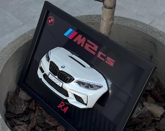 Arte de retratos de coches en 3D personalizados / Exhibición de modelos de vehículos personalizados