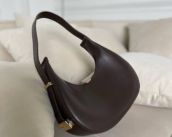 Minimalist Crescent Shoulder Bag | Eco Leather