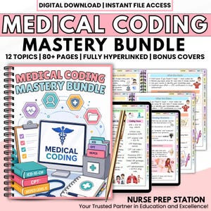 Medical Coding Mastery Bundle PDF, Medical Coding Study Guide, Coding Exam Prep, Medical Billing Workbook, Coding Notes