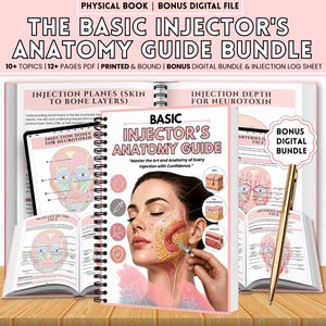 Aesthetic Injector Anatomy Guide | Facial Anatomy Reference for Botox & Fillers | Spiral Bound