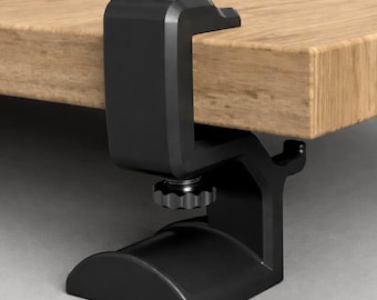 Desk Headphone Stand, Under Desk Headset Holder, Desk Clamp Headphone Mount, 3D Printed Gaming Accessories, Studio Headphone Hook