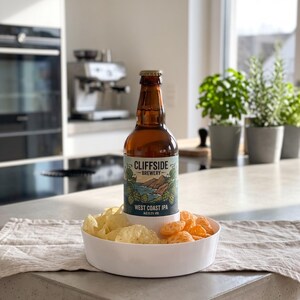 Bol para aperitivos con soporte para cerveza, bandeja para latas y patatas fritas, servidor para fiestas de juegos, regalo único para él, regalo para hombres