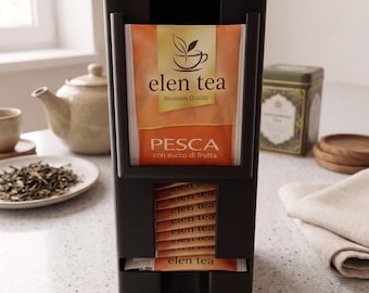 Tea Bag Dispenser, Vertical Tea Bag Holder, Kitchen Counter Organizer, Modern Coffee Bar Storage, Tea Packet Organizer Display