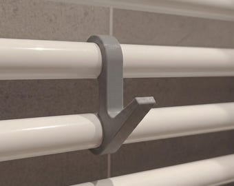 Radiator Towel Hook, Heated Rail Hanger, Minimalist Bathroom Organizer, Towel Holder, Space Saving Robe Hook