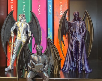 Bat Boys Collection | Fantasy Shelf Decor | Bookish Gift | Night Court Bookshelf Decor | Fantasy Book Lover Gift | Winged Reader Statue