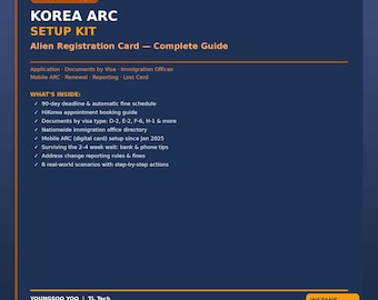 Przewodnik po koreańskiej karcie rejestracyjnej dla obcokrajowców | Wniosek ARC krok po kroku | Niezbędny plik PDF dla ekspatów