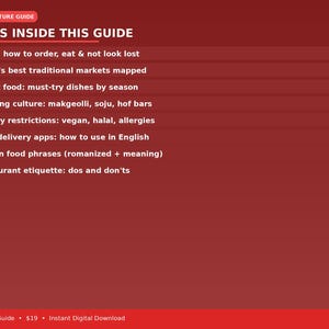 Korea Food Guide for Foreigners | KBBQ Street Food Markets Drinking Culture | Travel Expat PDF image 2