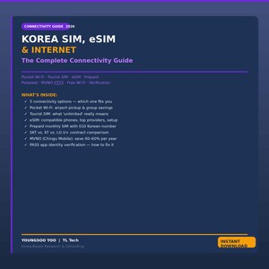 韓国のSIMカード、eSIM、インターネットガイド｜海外在住者向け携帯電話プラン設定（PDF）