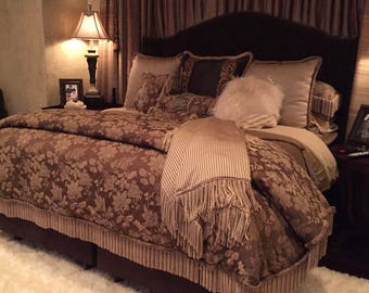 Diamond Tufted Velvet Wingback Headboard (King 65" tall)