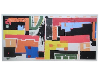 Monumental 8ft Modern Abstract Acrylic Painting on Canvas