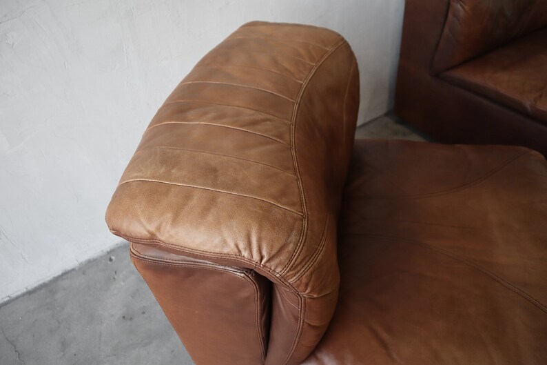 ON HOLD 1970's 6 Piece Modular Leather Sofa by De Sede image 9