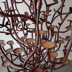 Artisan Made 8ft Iron Candelabra Tree Sculpture image 4