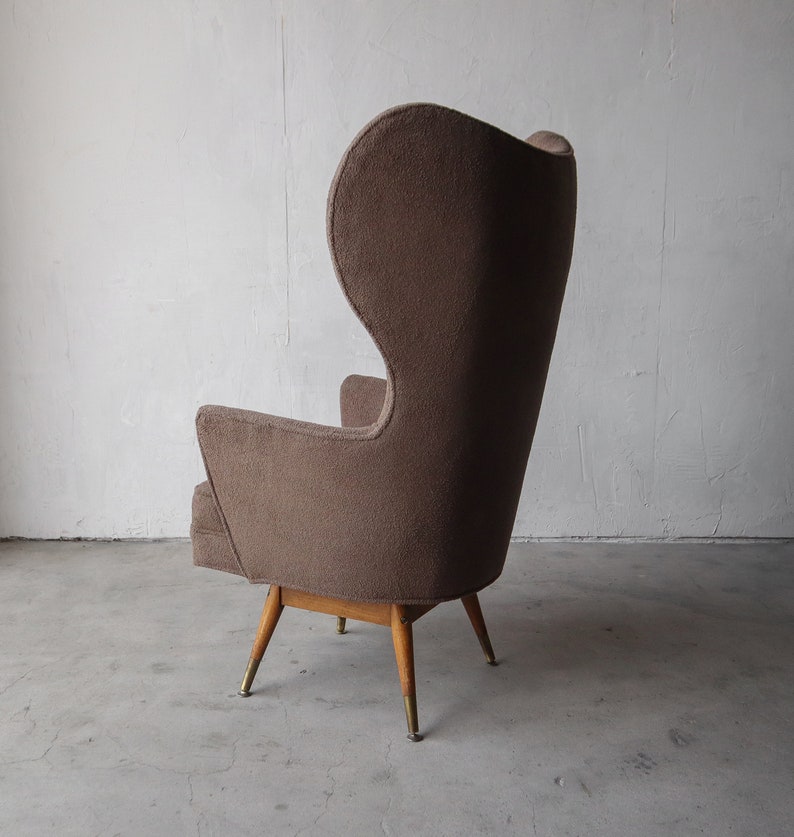 Mid Century Sculptural High Back Swivel Chair image 5