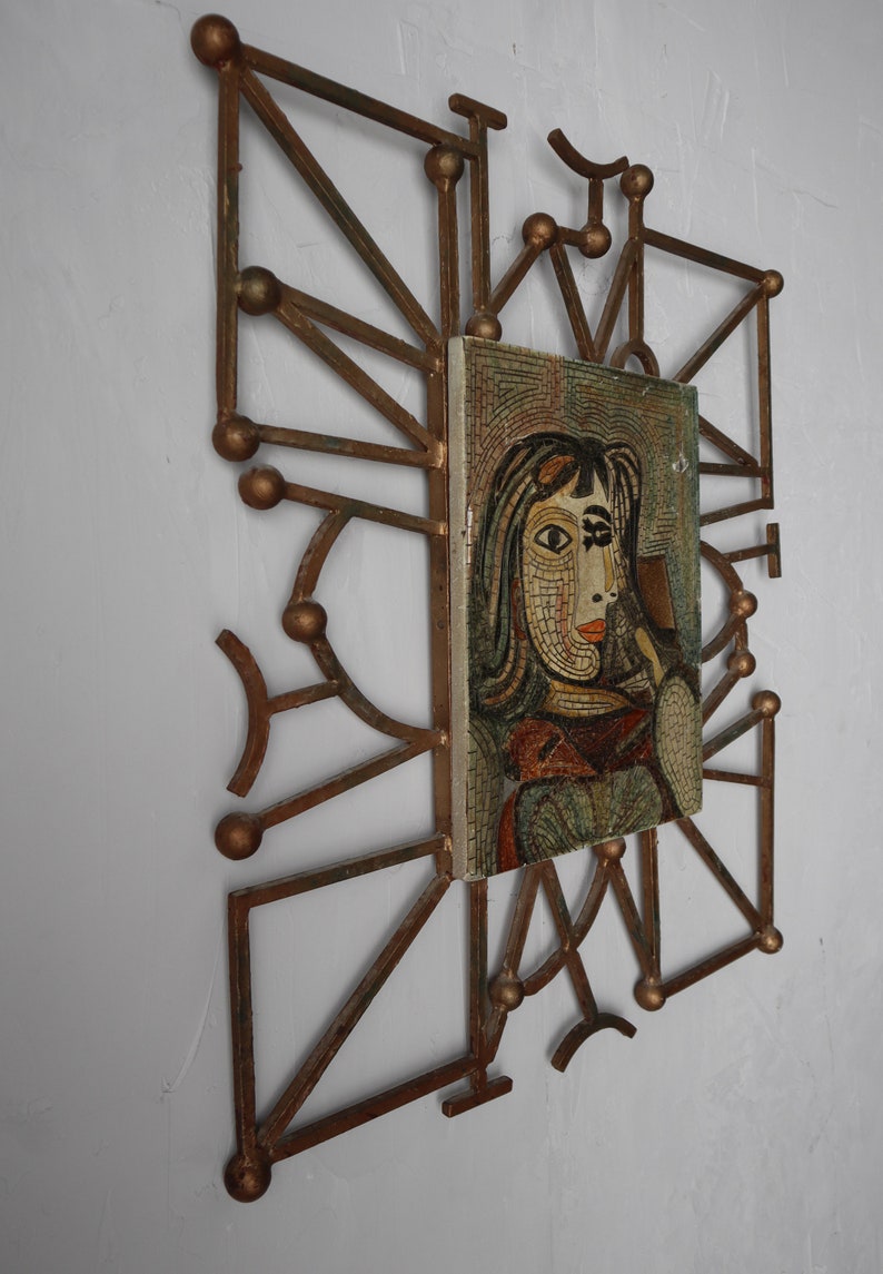 Brutalist Picasso Mosaic Style Wall Art image 2