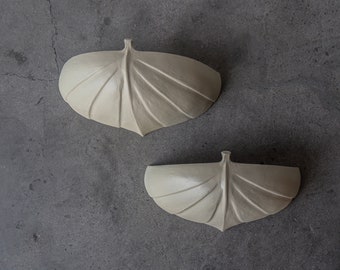 Pair of Minimalist Ceramic Uplighting Wall Sconces