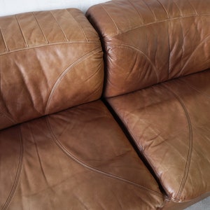 ON HOLD 1970's 6 Piece Modular Leather Sofa by De Sede image 8