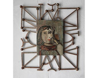 Brutalist Picasso Mosaic Style Wall Art