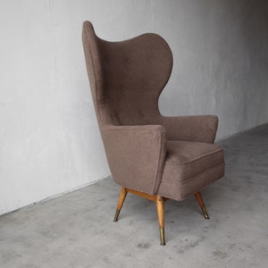 Mid Century Sculptural High Back Swivel Chair image 6