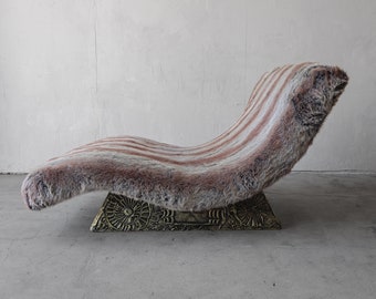 Mid Century Brutalist Wave Chaise Lounge by Adrian Pearsall