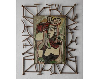 Brutalist Picasso Mosaic Style Wall Art