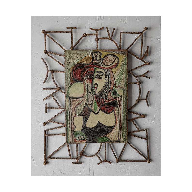 Brutalist Picasso Mosaic Style Wall Art image 5