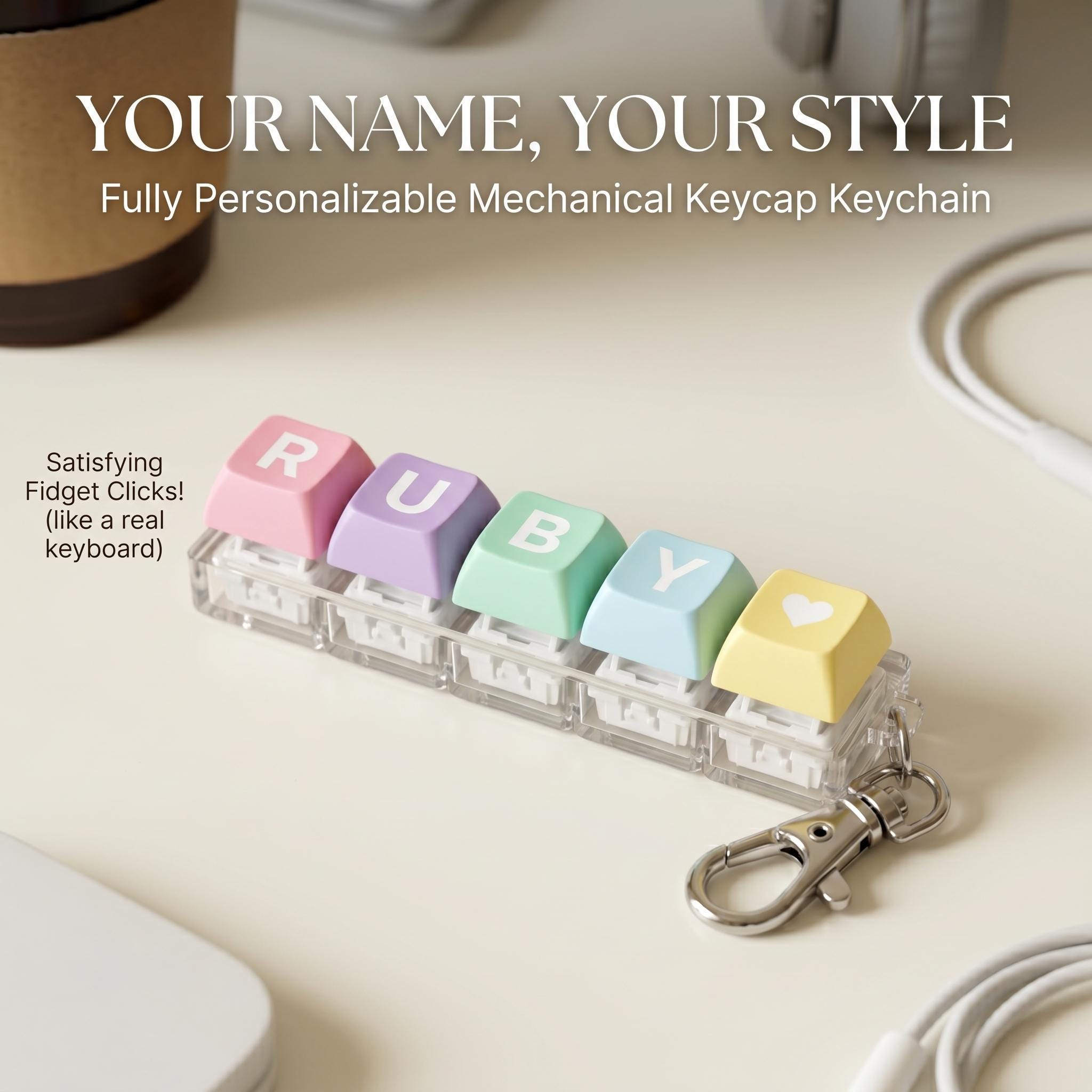 Keycap keychain - Etsy 日本