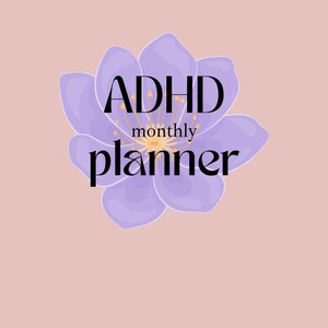 ADHD Monthly Planner, 5-Week Undated Productivity Journal (PDF Download)