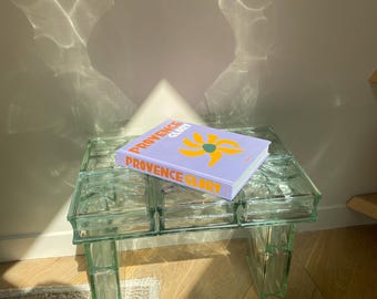 Table d'appoint en brique de de verre