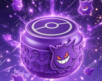 Altavoz Bluetooth Gengar Pokémon, altavoz inalámbrico portátil morado, regalo de anime para jugadores, adorno de escritorio genial adecuado para otakus.