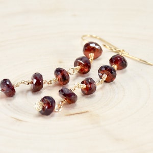 Garnet and Gold Earrings