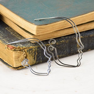 Small Silver Face Earrings
