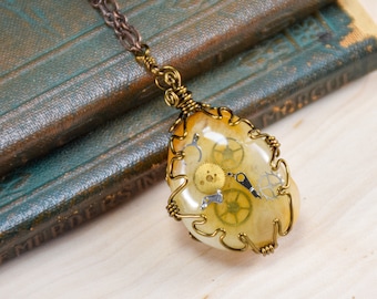 Steampunk Beachstone Necklace