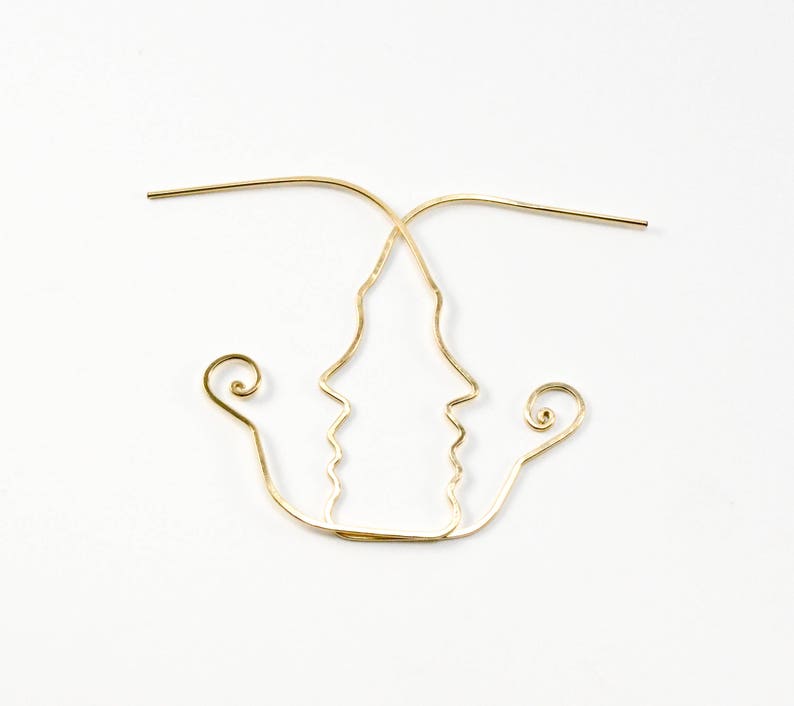 Face Earrings 14kt Gold Fill image 9