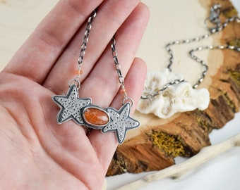Sunstone Starfish Necklace
