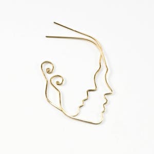 Face Earrings 14kt Gold Fill image 6