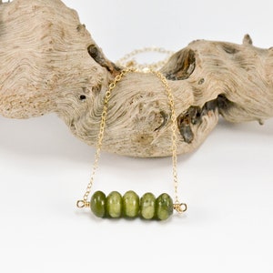 Serpentine et collier de remplissage en or 14kt