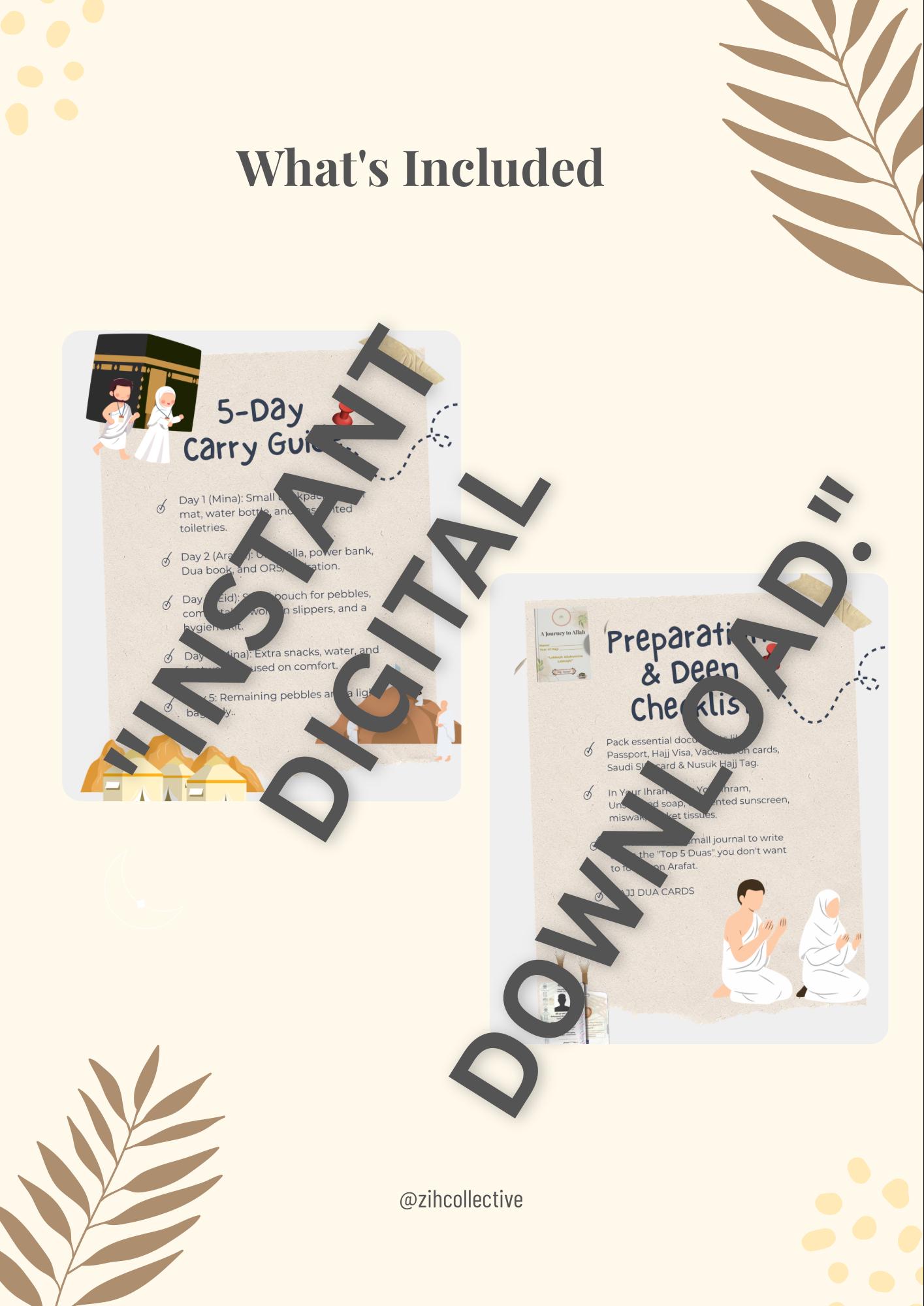 Hajj 5-day Packing List | Minimalist Ritual Guide (digital Download) - Etsy