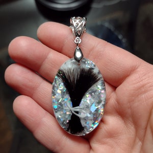 Personalized resin hair keepsake necklace, hand carved hair pendant, birthday gift for mom, baby haircut keepsake necklace, pet hair jewelry