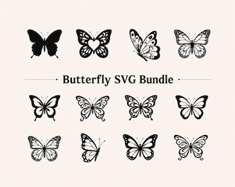 Butterfly SVG Bundle, Cut Files, PNG, Cricut Designs